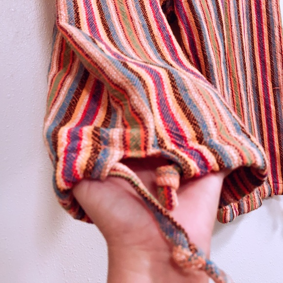 Lobos Del Mar Men’s Hand Loomed Cotton Colorful Striped Shorts Size Extra Large - Picture 4 of 4